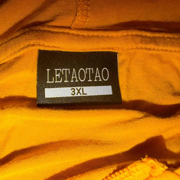 Women's plus size 3XL hoodie, sweater Yellow zip up hoodie light weight summer - Picture 6 of 6